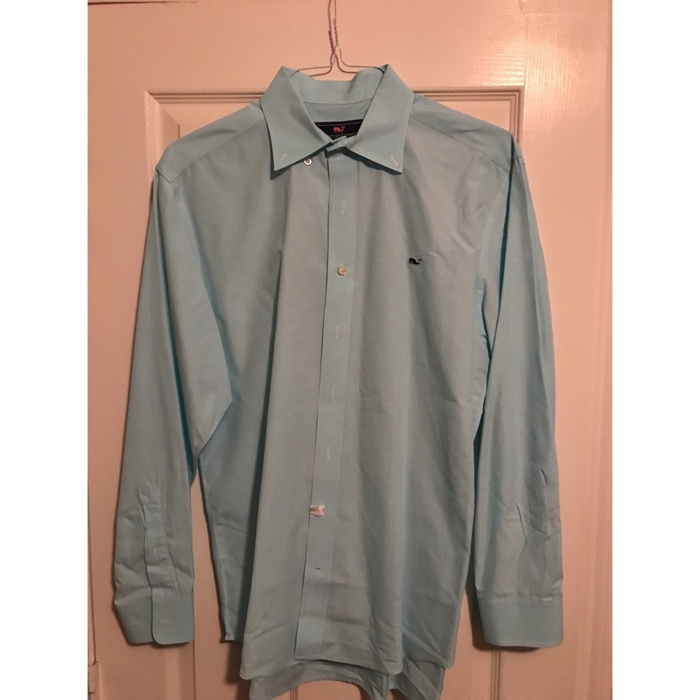 Teal Vineyard Vines dress shirt